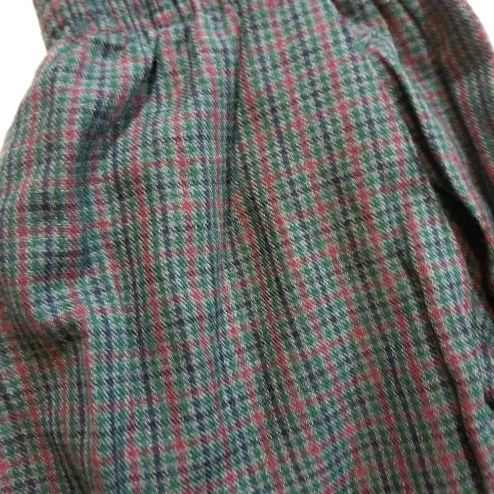 Retro Bobbie Brooks Balloon‎ Leg Plaid Trousers Size 6P